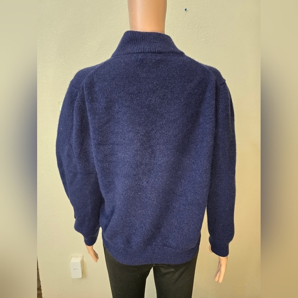 Ledbury Sueter Navy 100% Superfine Wool Made In Italy Size SMALL - Picture 2 of 9